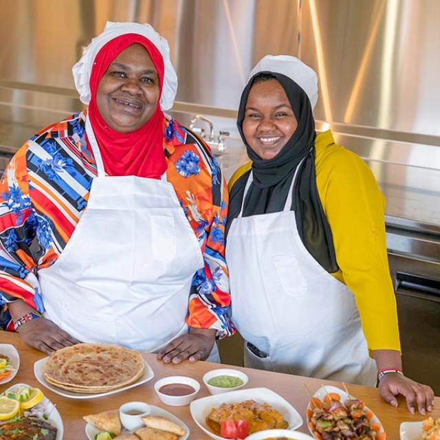 Dining at Spice Bridge, Tukwila, Washington