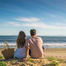 Enjoying beach views in Santa Barbara, California