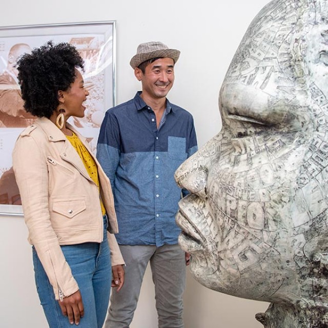 Inside the DuSable Museum of African American History in Chicago, Illinois