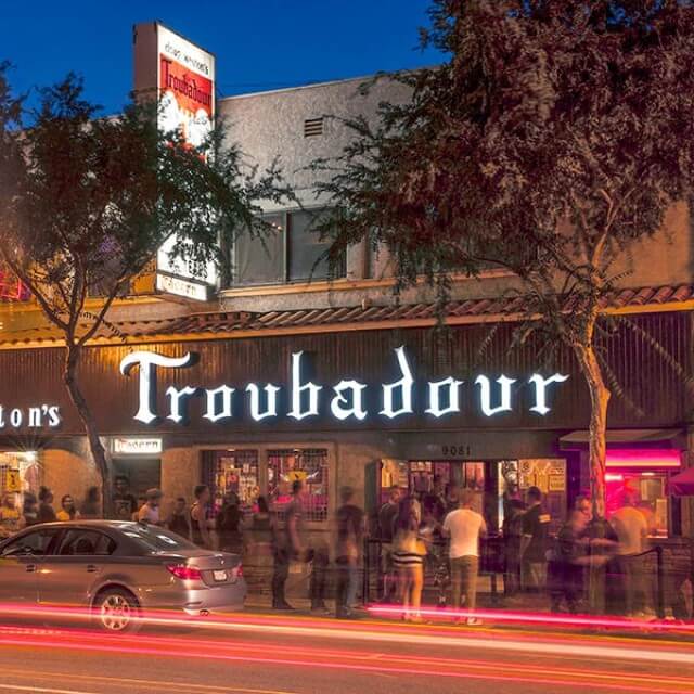 Troubadour on Santa Monica Boulevard in West Hollywood, California