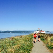 West Point Lighthouse at Discovery Park in Seattle, Washington