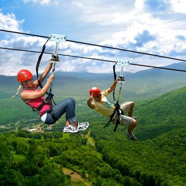Zip line at Hunter Mountain, New York