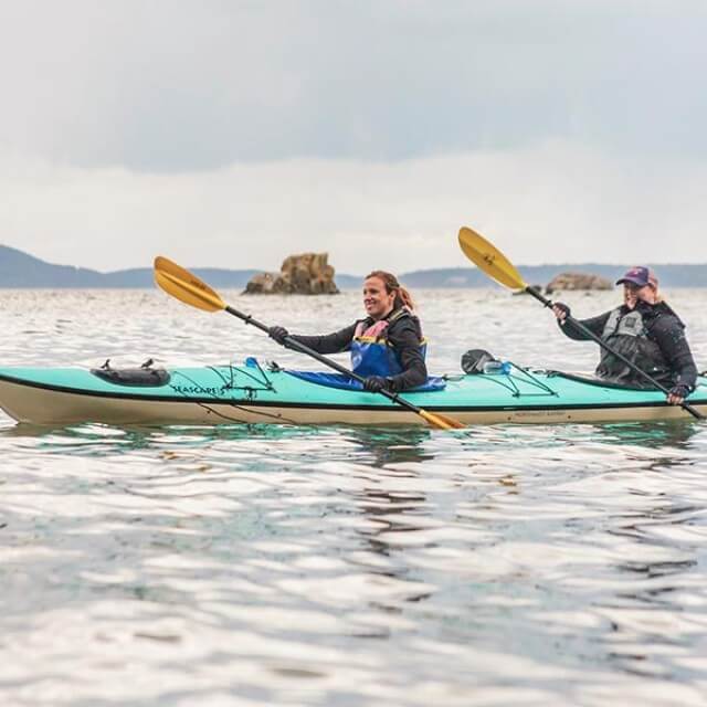 Kayaking in Bellingham Bay in Whatcom County, Washington