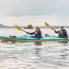 Kayaking in Bellingham Bay in Whatcom County, Washington
