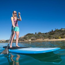 Paddleboarding in the Carlsbad Lagoon in California