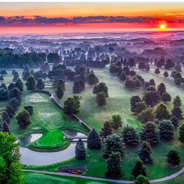 Sunrise at the Terry Hills Golf Course in Batavia, New York