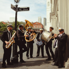 Musicians performing on the street in New Orleans, Louisiana