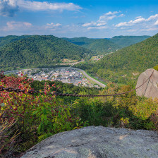 View of Pineville from Kentucky's Chained Rock Overlook