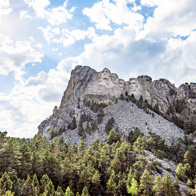 Mount Rushmore National Memorial in Keystone, South Dakota