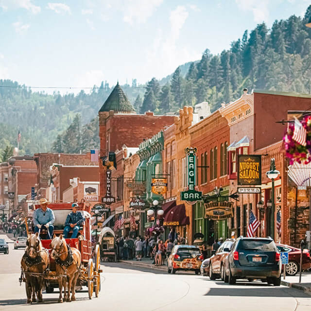 Historic downtown Deadwood, South Dakota