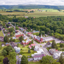 Aerial view of Millheim, Pennsylvania