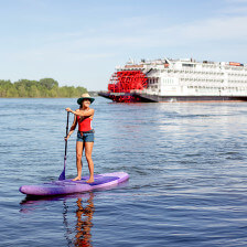 Paddle boarding on the Columbia River in Tri-Cities, Washington