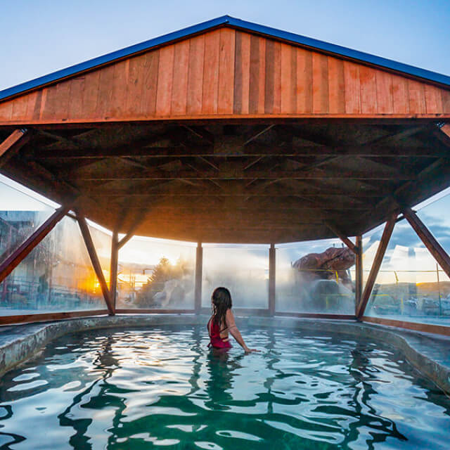 Soaking in High Country, Idaho's Bear River Hot Springs