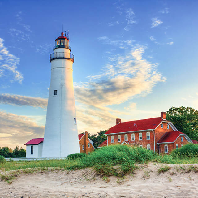 The Fort Gratiot Lighthouse in Port Huron, Michigan