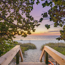 Sunset over the ocean on Florida's Paradise Coast