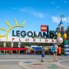 Approaching the entrance to LEGOLAND Florida Resort in Cypress Gardens, Florida