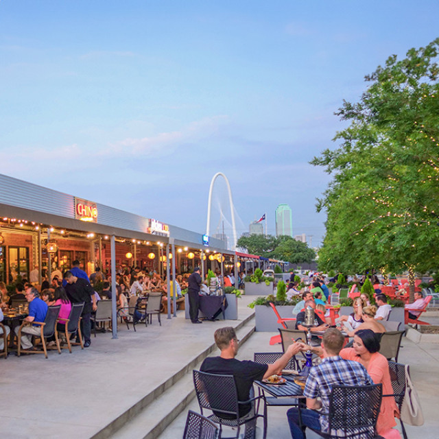 Al fresco dining at Trinity Groves in West Dallas, Texas