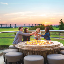 Outdoor seating with expansive views in Lake Charles, Louisiana