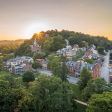 Aerial view of Harpers Ferry, West Virginia