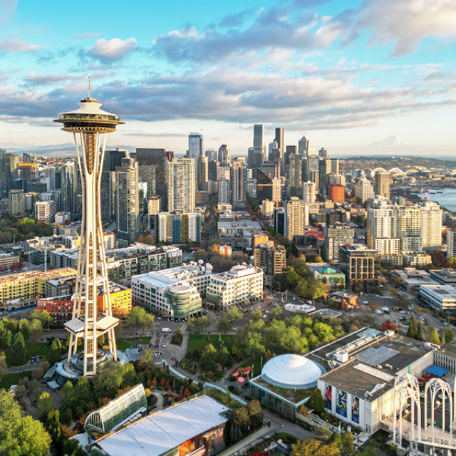 An aerial view of Seattle, Washington