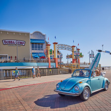 Cruising Seawall Boulevard in Galveston, Texas