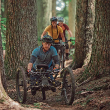 Accessible mountain biking on the Alpine Trail near Oakridge, Oregon