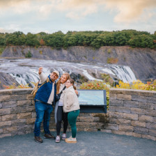 Visiting Cohoes Falls near Albany, New York