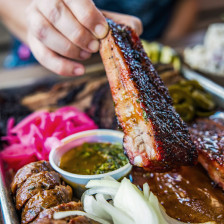 Texas cuisine at Stiles Switch BBQ in Cedar Park, Texas