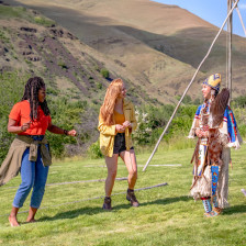Cultural demonstrations at the Nez Perce National Historical Park in Spalding, Idaho