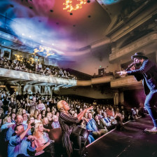 Enjoying a concert at the Bijou Theatre in Knoxville, Tennessee